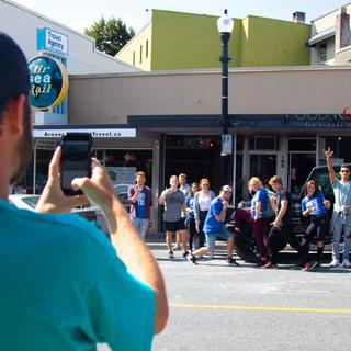 Scavenger hunt during viu residence student orientation