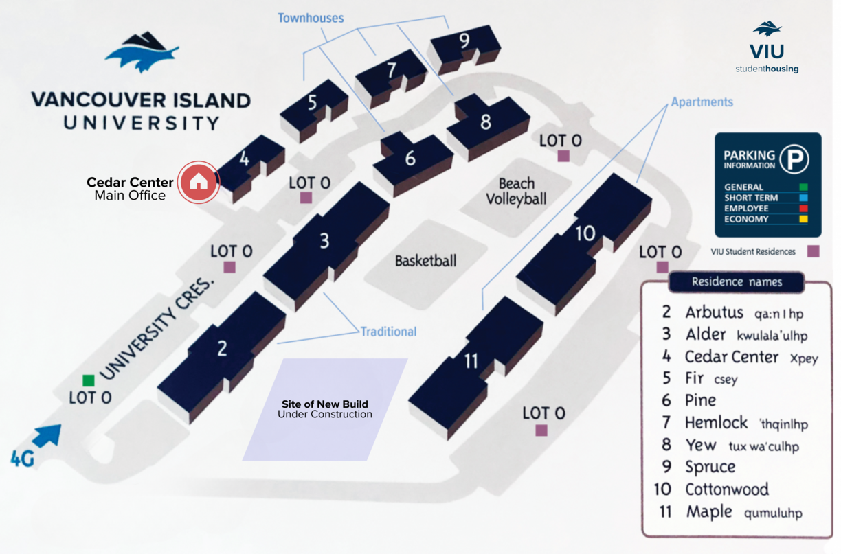 VIU Student Housing Map