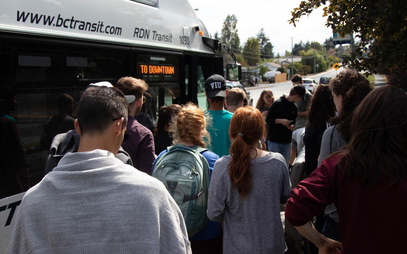 Residences busing downtown